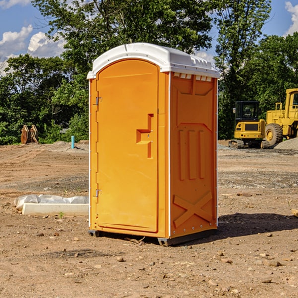 how often are the porta potties cleaned and serviced during a rental period in Rockford OH